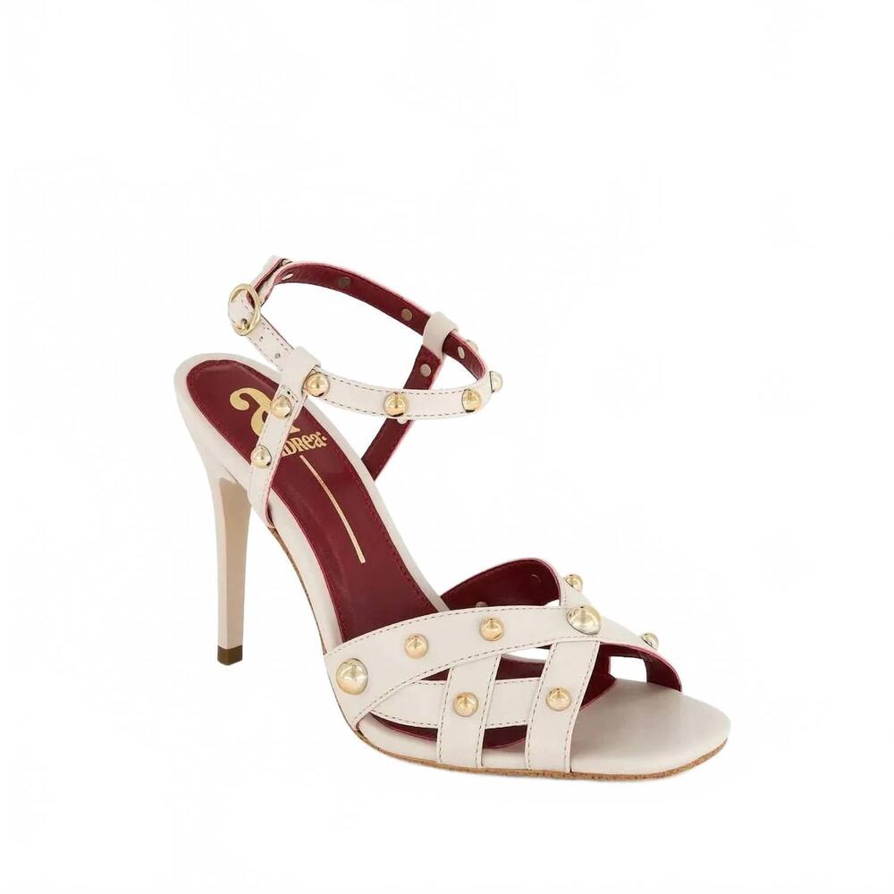 NEW ANDREA women's ankle-strap heeled sandal in bone